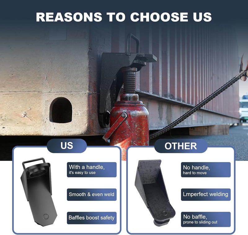 SALUINOKI Upgraded Shipping Container Jack Lug Lifter Heavy Duty with Handle and Limiter, Container Leveler Booster Black - Image 4
